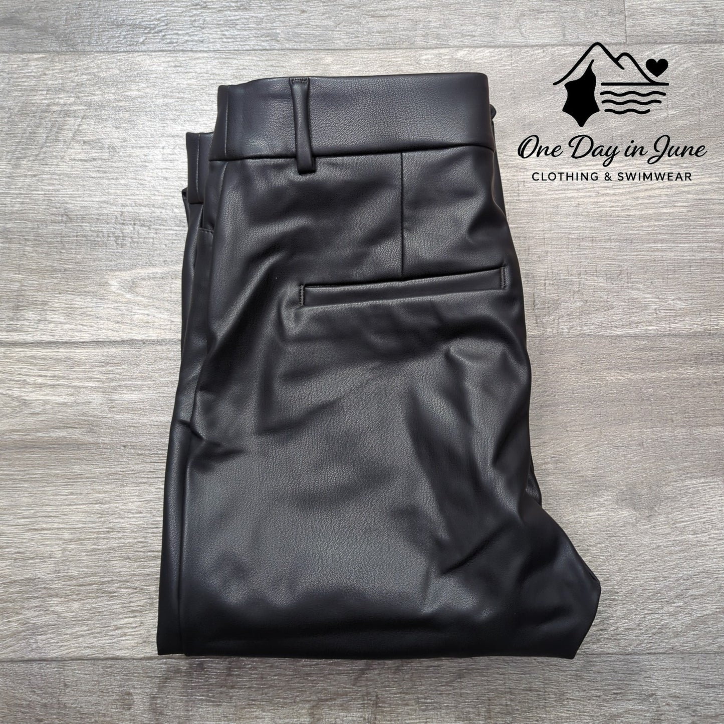 Loft Faux Leather Straight Leg Pants Size 2