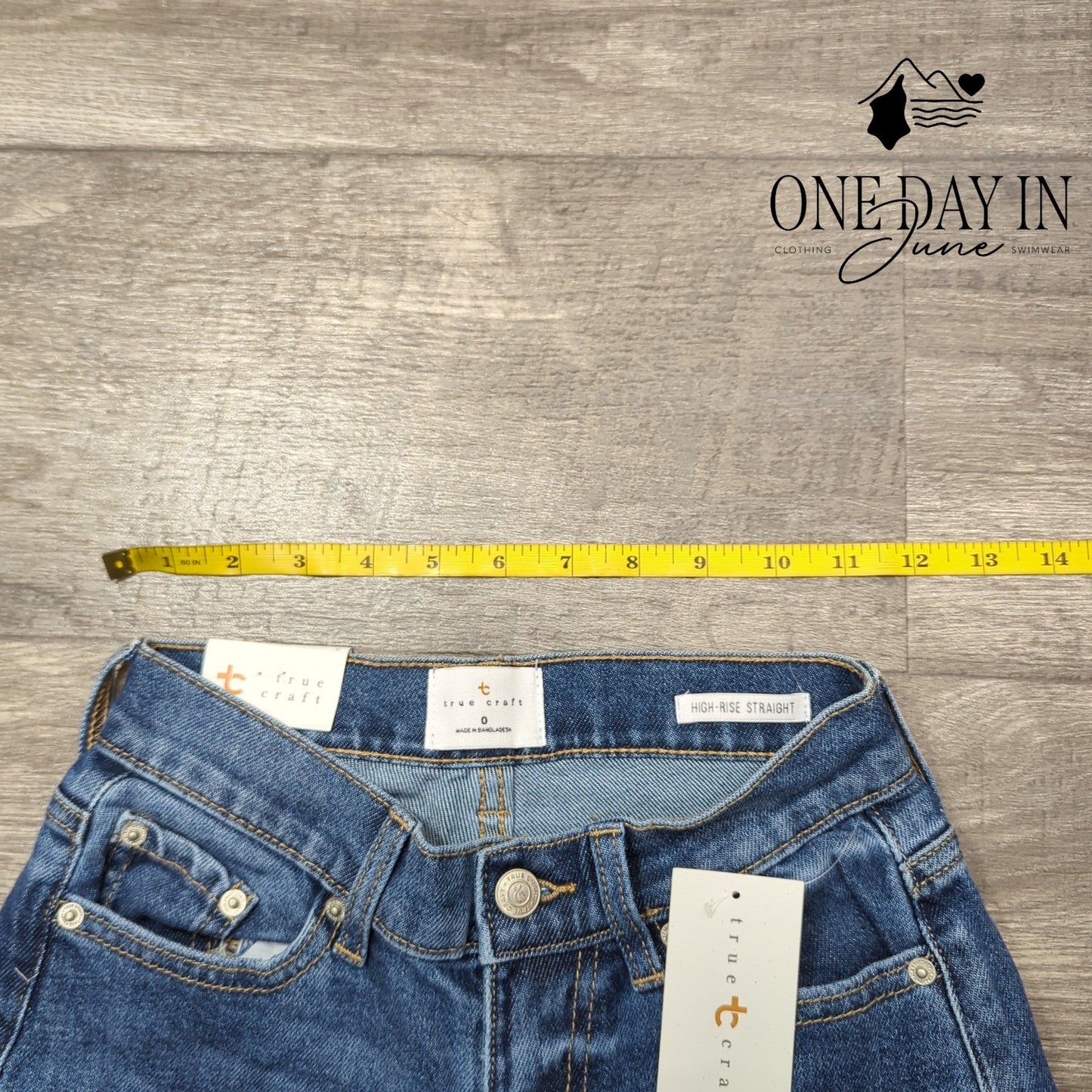 True Craft Distressed High Rise STraight Jeans Size 0