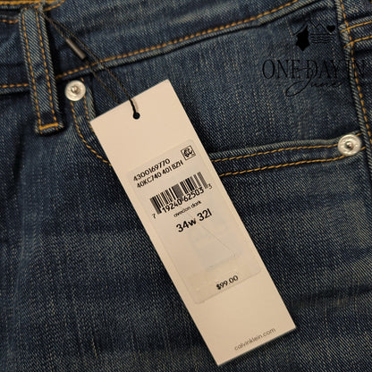 Calvin Klein Jeans Mens Slim Fit Aveon Blue Stretch Denim NWT $99 Size 34X32