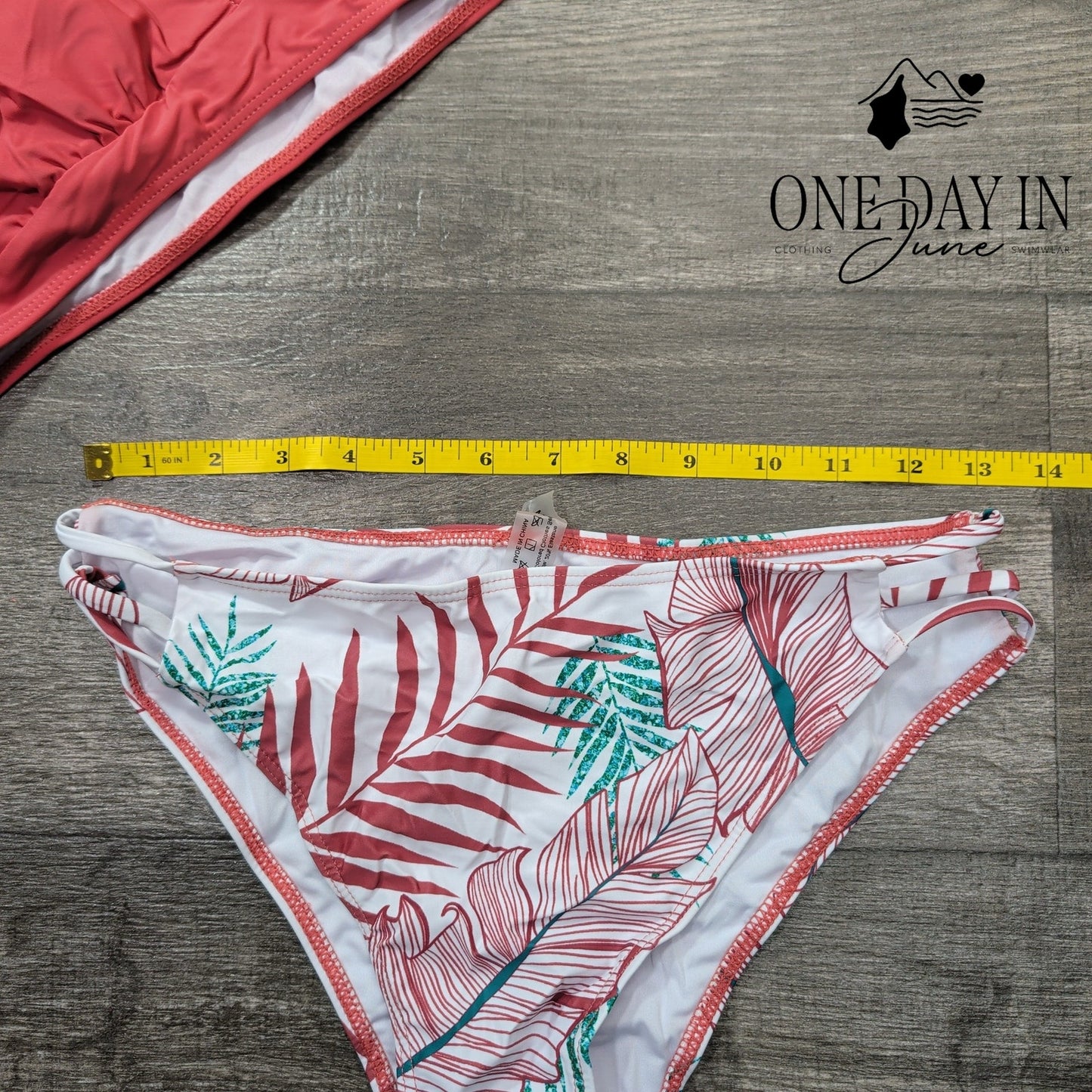 Aleumdr Tropical Bikini Swimsuit Size M