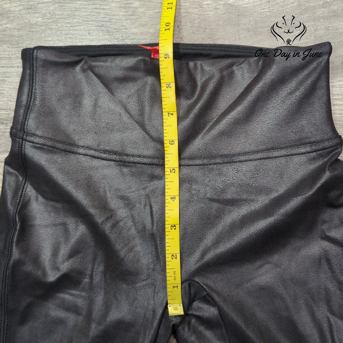 Spanx Faux Leather Mid Rise Ankle Leggings Black Size S