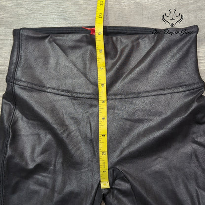 Spanx Faux Leather Mid Rise Ankle Leggings Black Size S