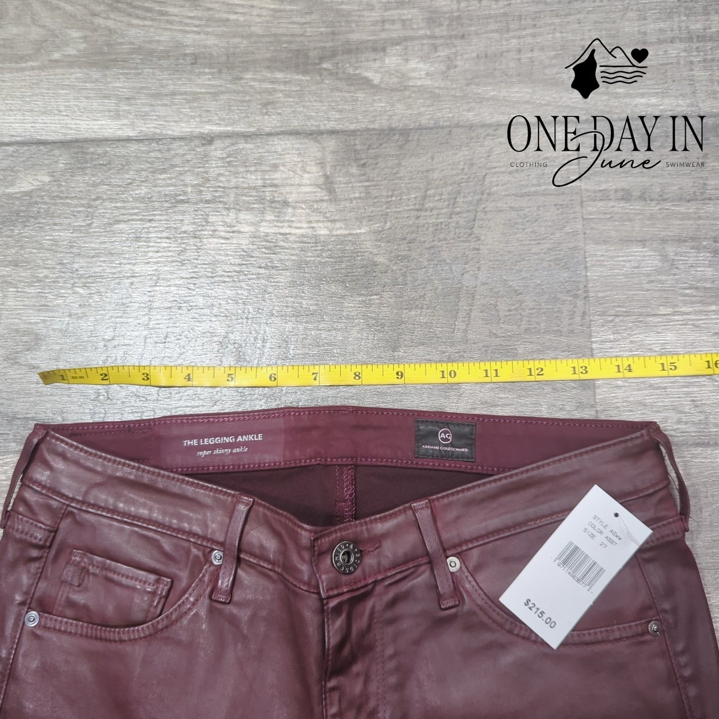 AG Adriano Goldschmied The Legging Ankle Faux Leather Jeans Size 27 (4)
