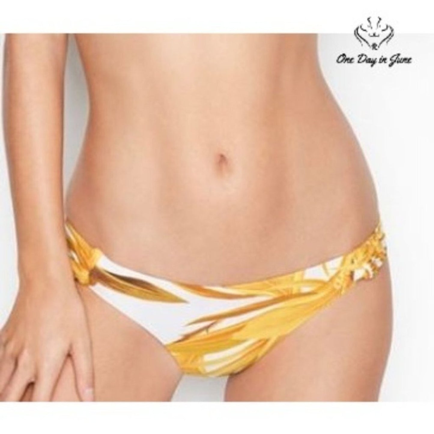 Bcbgmaxazria Palm Leaf Bikini Bottom Swimsuit Size 6