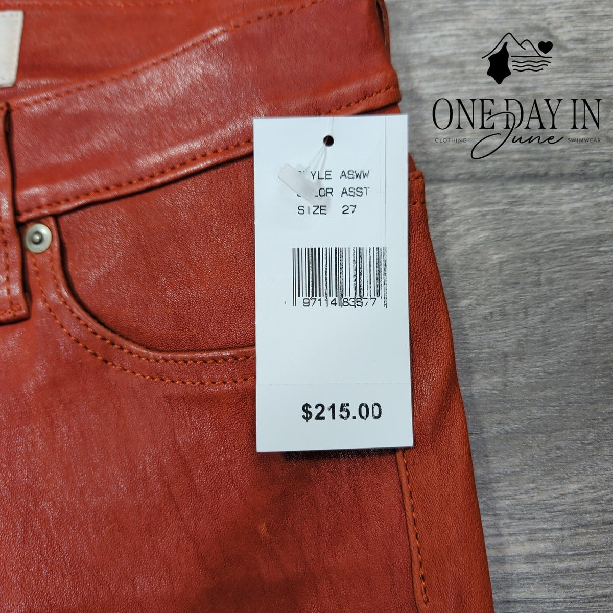 AG Adriano Goldschmied The Legging Super Skinny Orange Coated NWT $215 Size 4