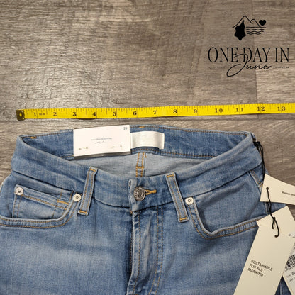 7 For All Mankind Kimmie Straight Jeans Slim Illusion Luxe NWT $198 Size 2 (26)