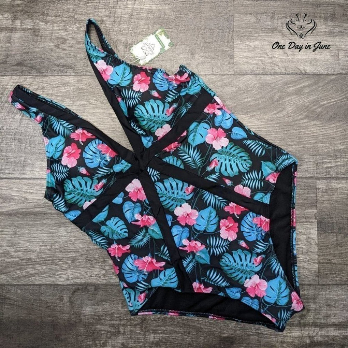 Swimall Floral Tropical One Piece Swimsuit Size XL