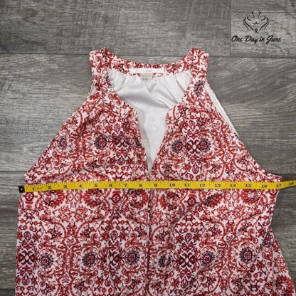 C&E Women's Sleeveless Floral V Neck Mini Dress Size S