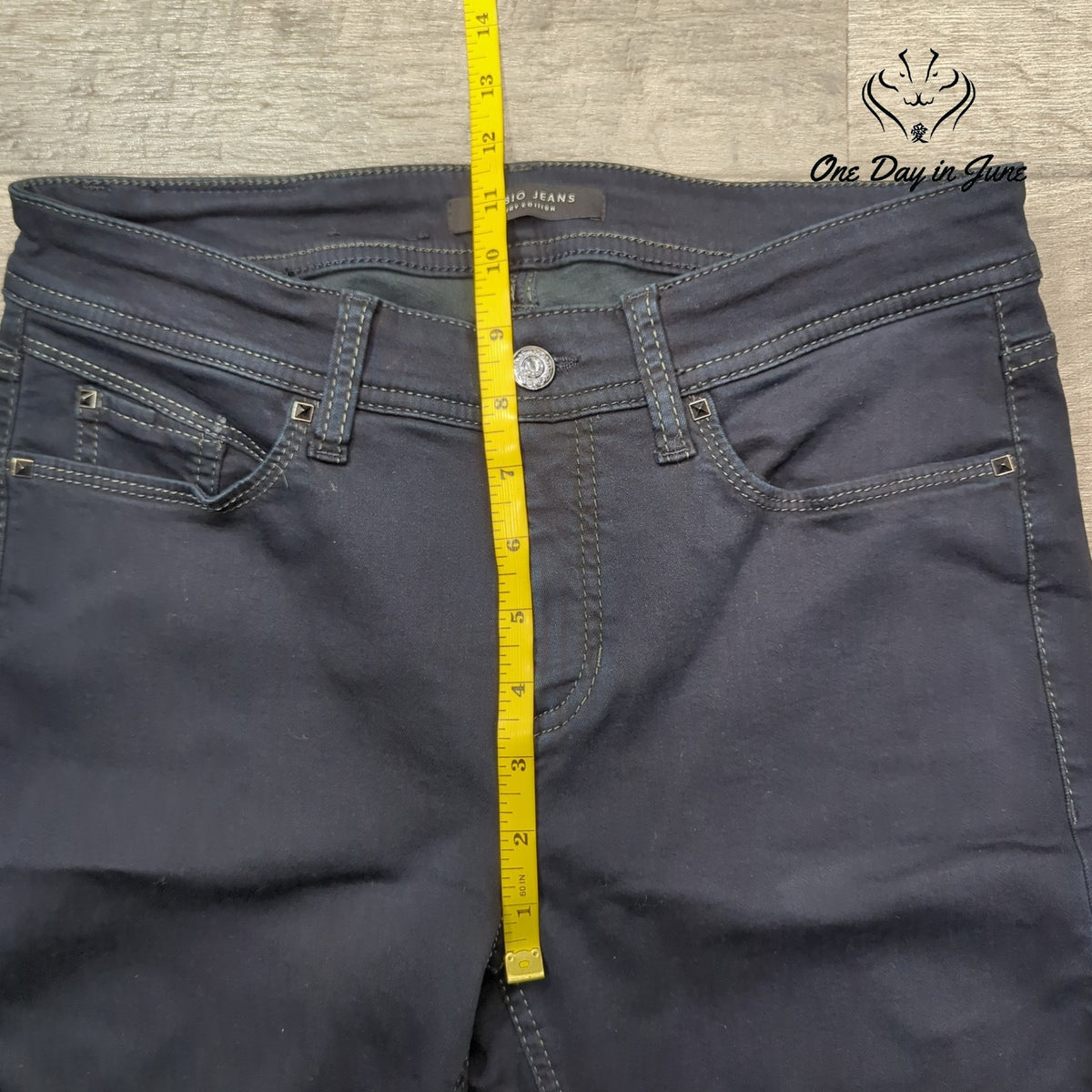 Cabio Jeans Jeans Luxury Edition Skinny Jeans Dark Navy Blue Stretch Size 8