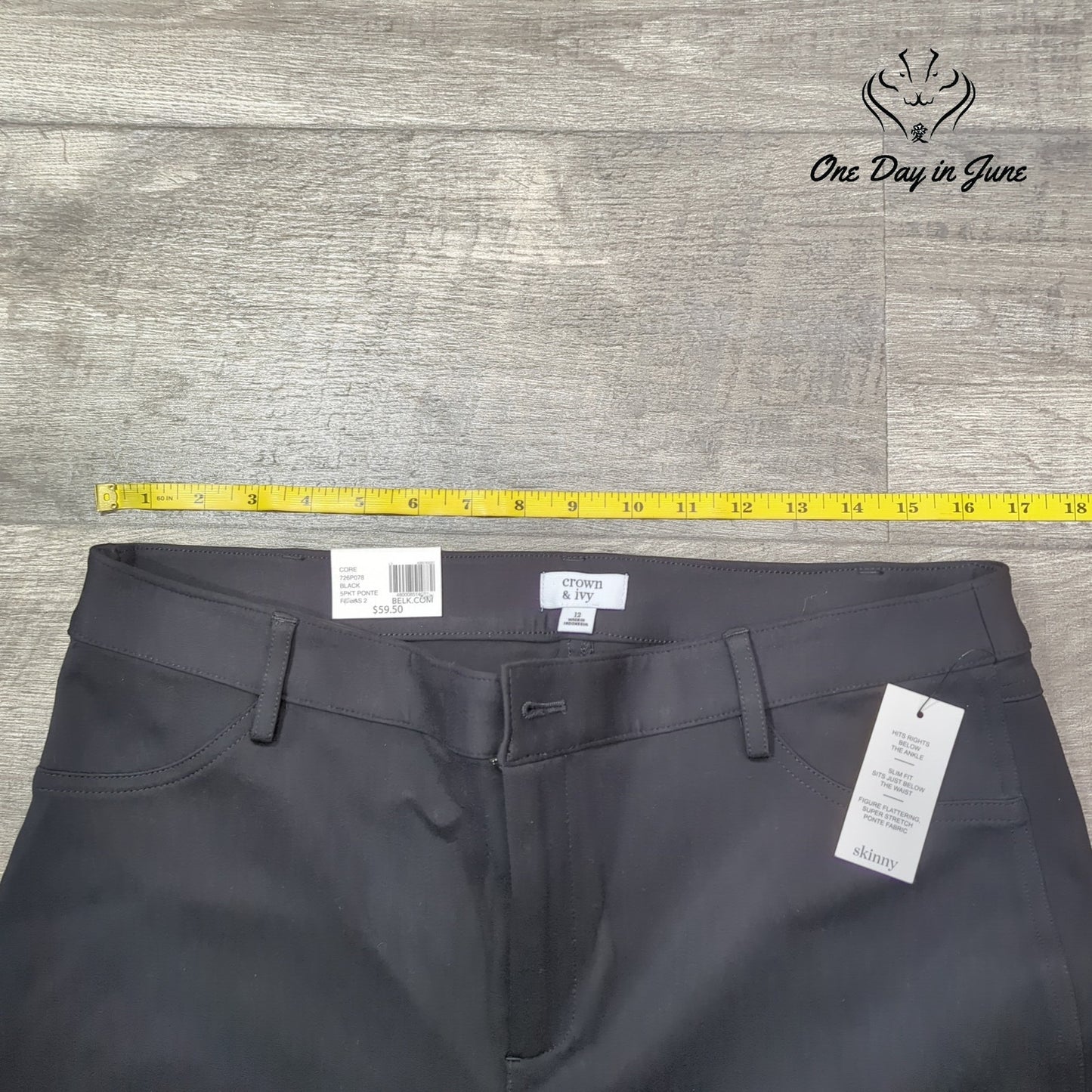 Crown & Ivy 5 Pockter Ponte Skinny Pants Size 12