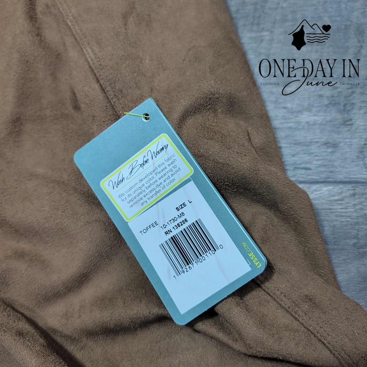 Lysse Pull On Faux Suede Skinny Pants Toffee Brown NWT Size L