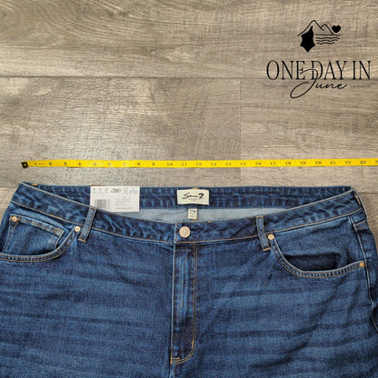 Seven7 Plus Size Loose Straight Jeans Size 22W