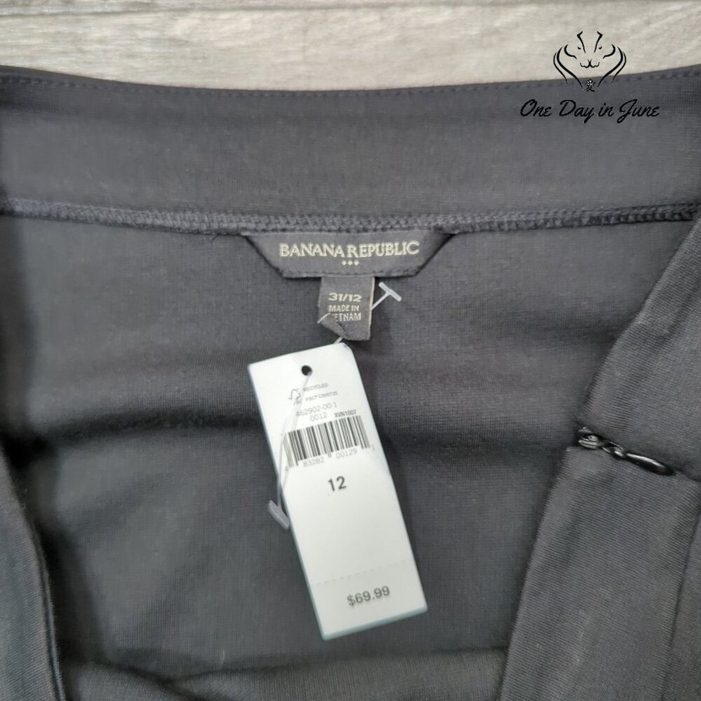 Banana Republic Pencil Skirt Black Career Office Stretch NWT $69.99 Size 12