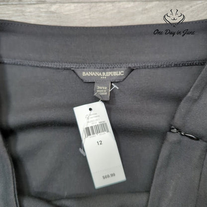 Banana Republic Pencil Skirt Black Career Office Stretch NWT $69.99 Size 12