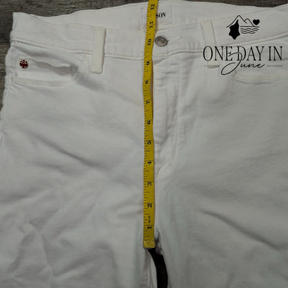 Hudson Blair Straight Leg Jeans Women's White Stretch Denim NWT Size 10 (30)