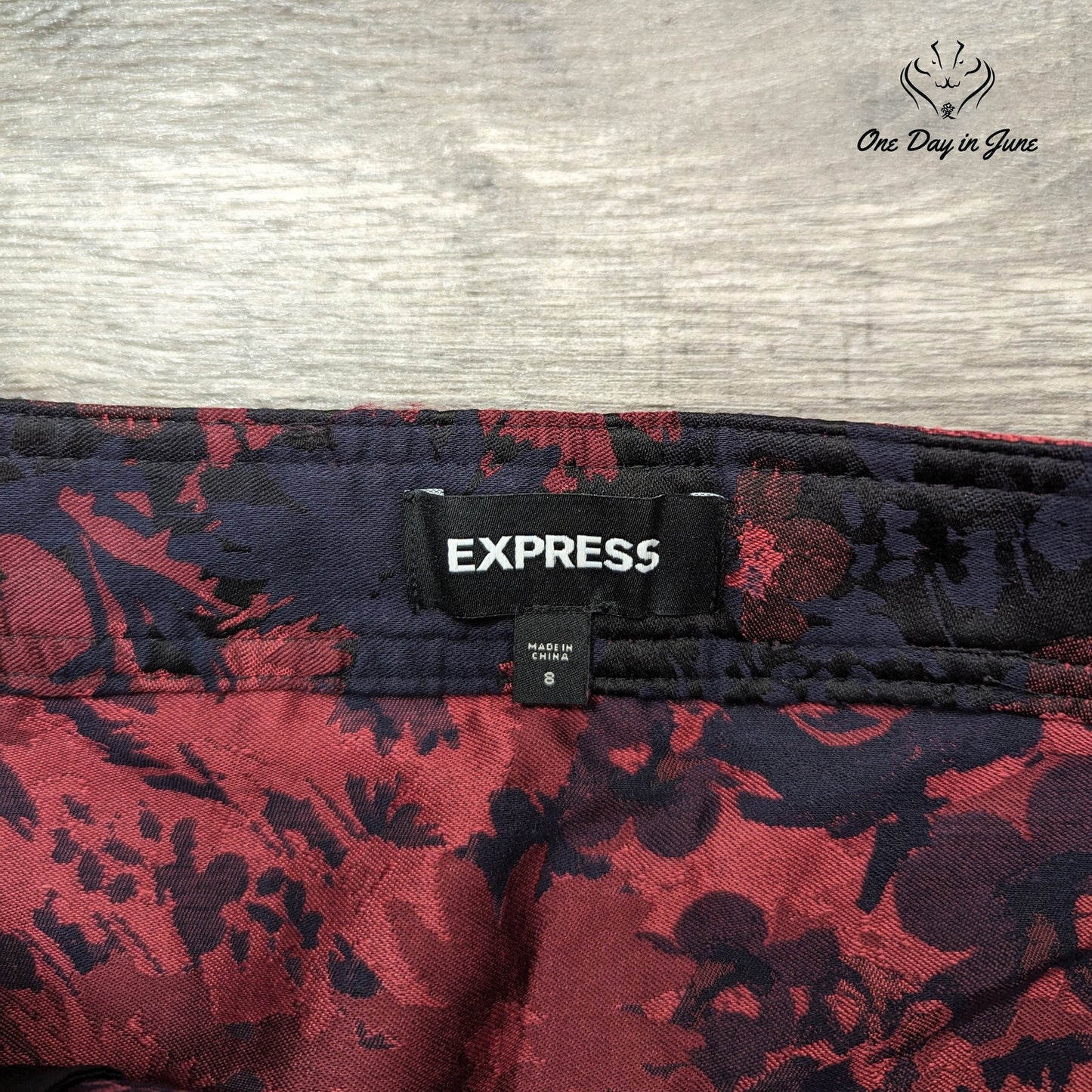 Express Floral Ruffle Edge Mini Skirt Size 8