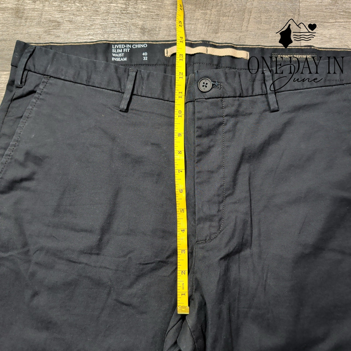 Banana Republic Lived-In Chino Slim Fit Pants Men's Black NWT Size 40X32