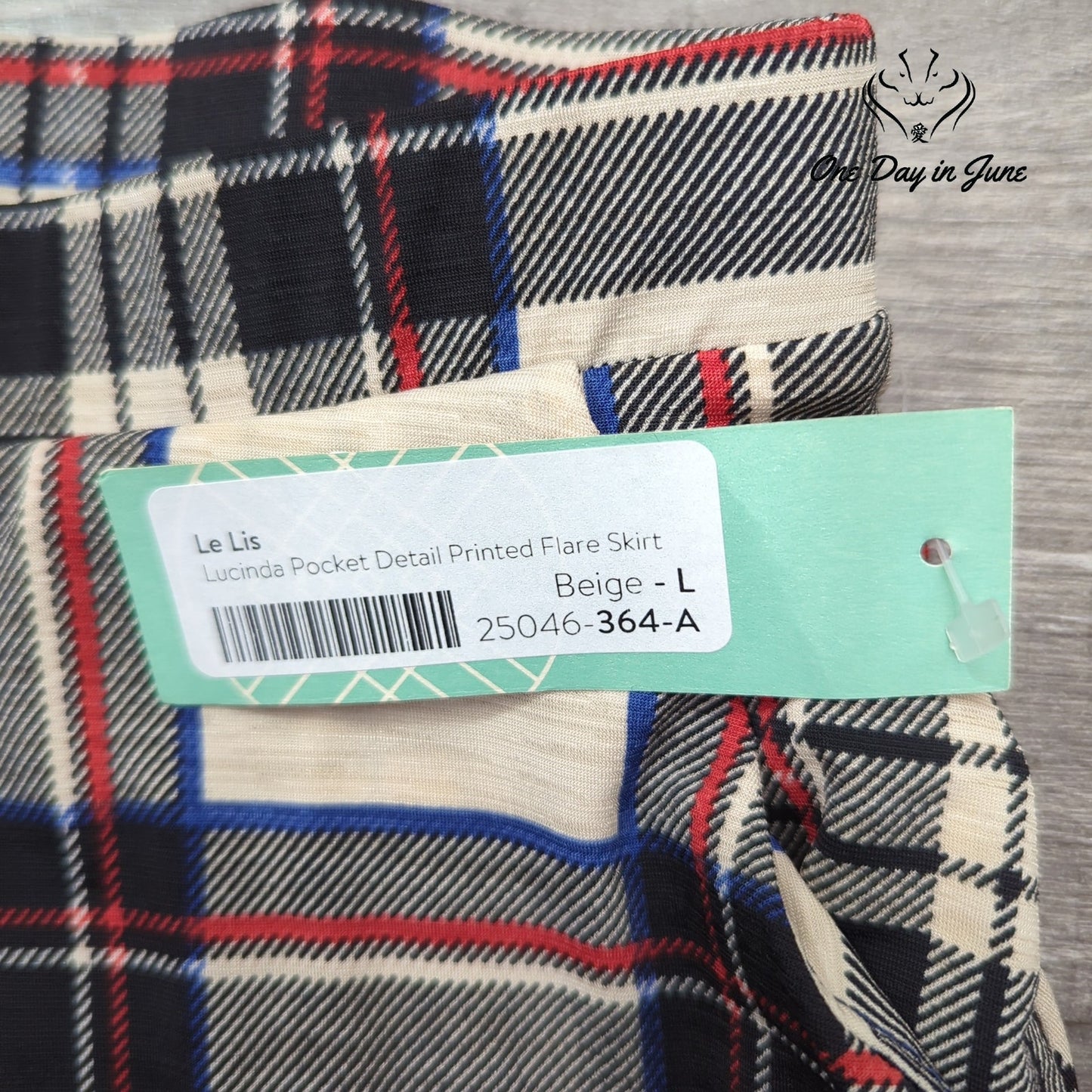 Le Lis Lucinda Pocket Flare Skirt Size L