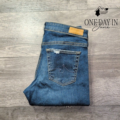 AG Adriano Goldschmied The Legging Ankle Skinny Jeans Distressed NWT Size 4 (27)
