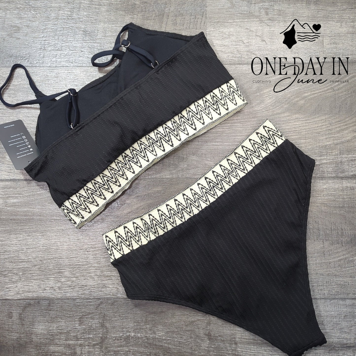 Zuobango Textured Crop Bikini Swimsuit Size XL