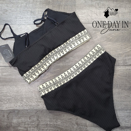 Zuobango Textured Crop Bikini Swimsuit Size XL