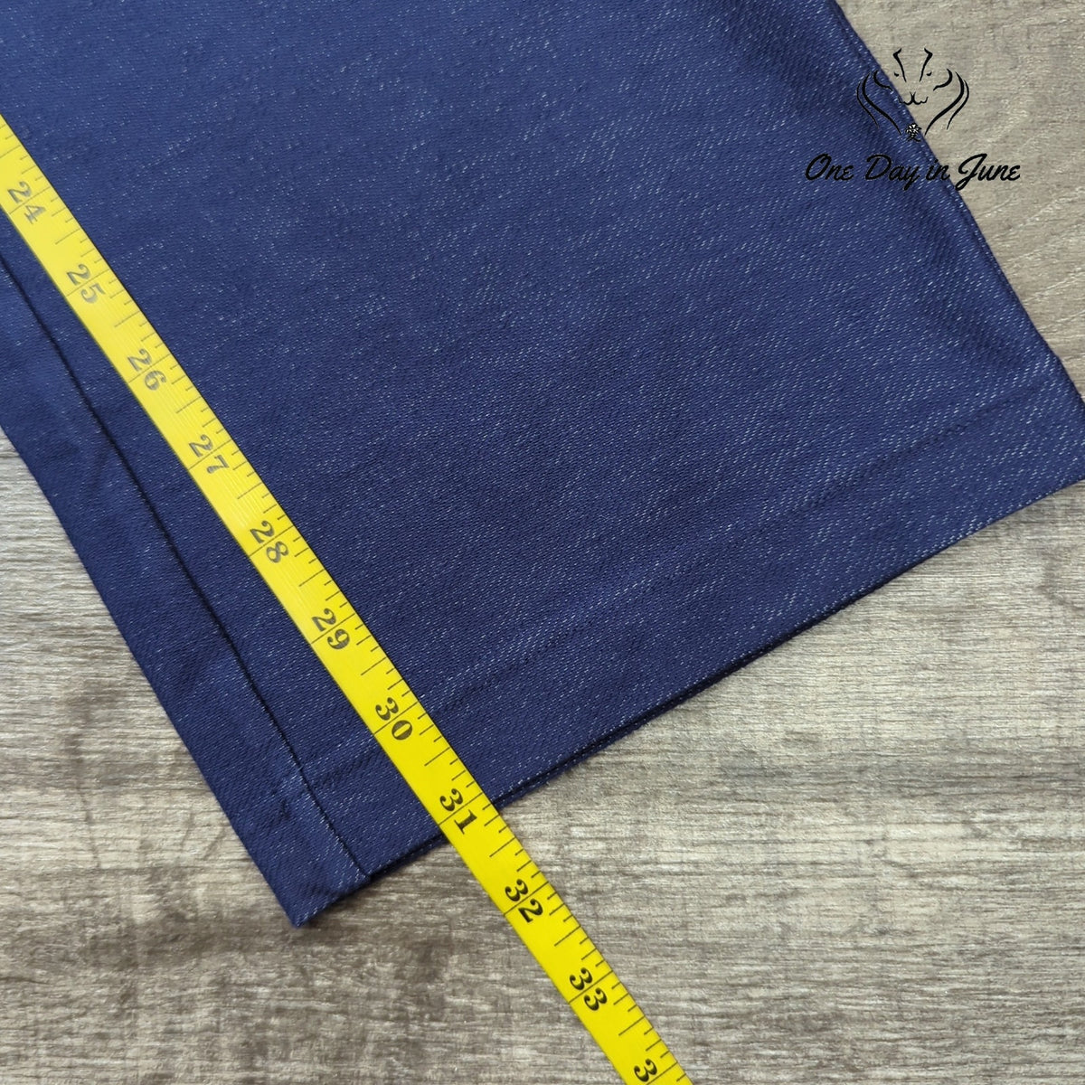 Capsule 121 Pull On Straight Leg Pants Blue Stretch Denim Look Size XL