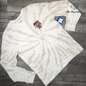 Arizona Jean Co Its Taco Time Long Sleeve Tee Natural Tie Dye Graphic NWT Size M