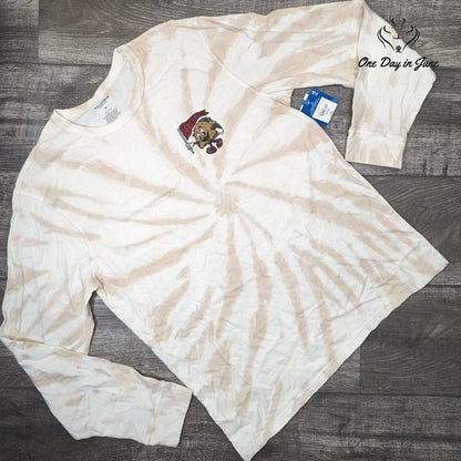 Arizona Jean Co Its Taco Time Long Sleeve Tee Natural Tie Dye Graphic NWT Size M
