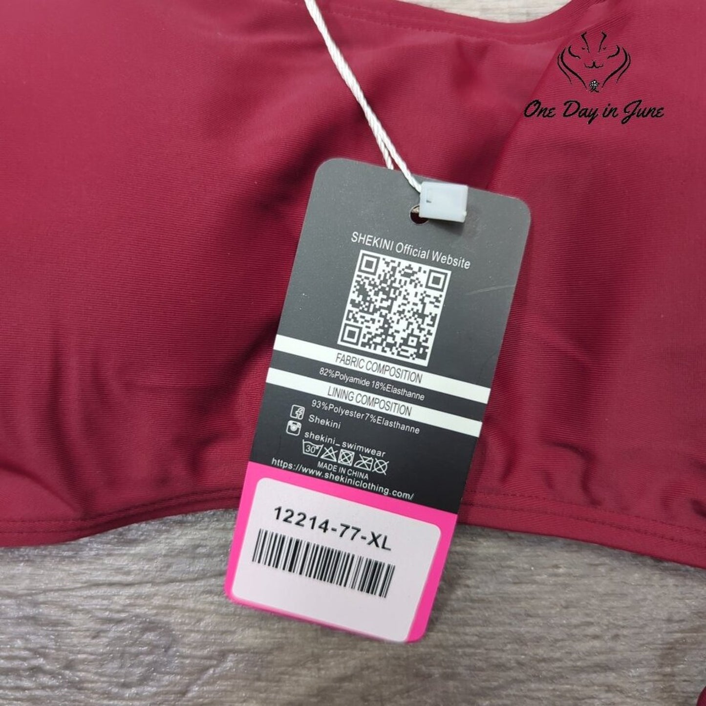 Shekini Drawstring Tube Top Bikini Swimsuit Size XL