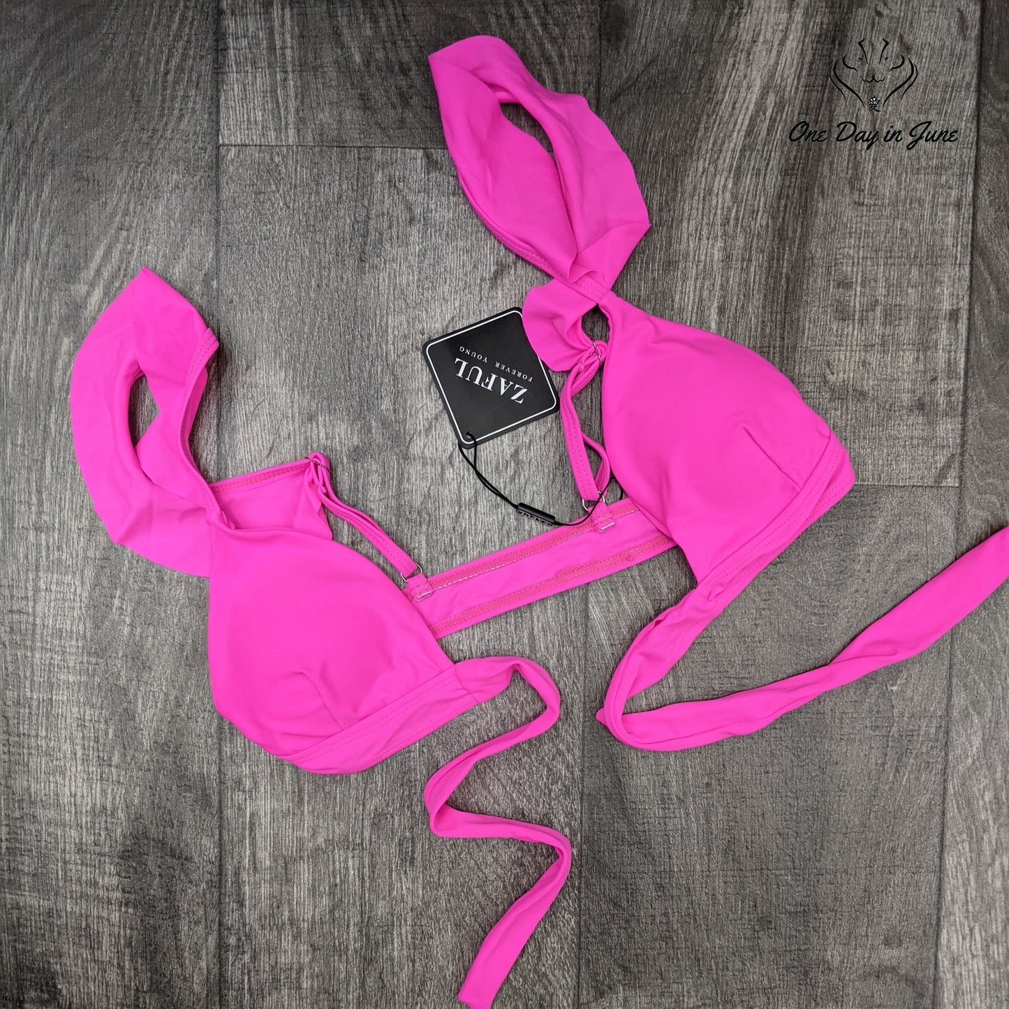 Zaful Ruffle Shoulder Bikini Swimsuit Size S