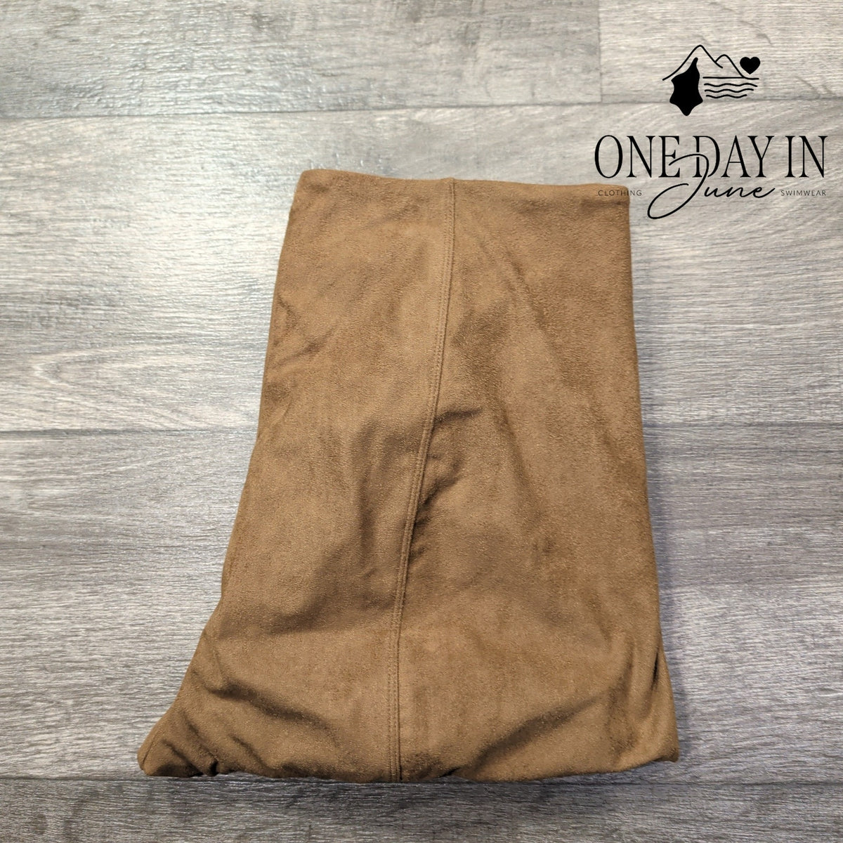 Lysse Pull On Faux Suede Skinny Pants Toffee Brown NWT Size L