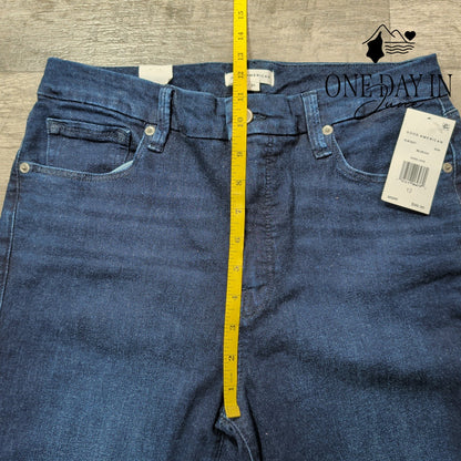 Good American Good Legs Super Skinny Jeans Dark Blue NWT Size 12