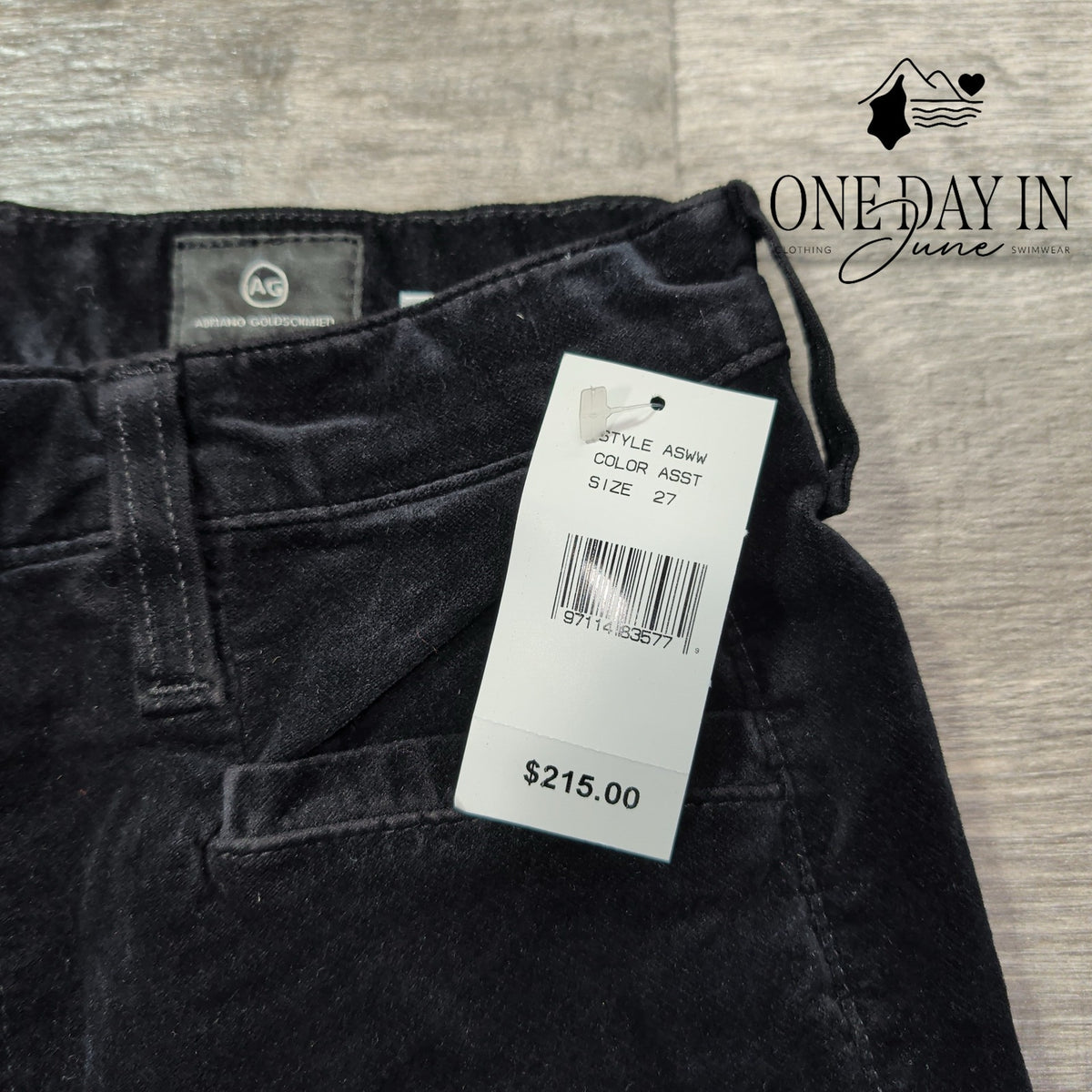 AG Adriano Goldschmied Quinne High Rise Kick Flare Velvet Jeans NWT Size 4 (27)