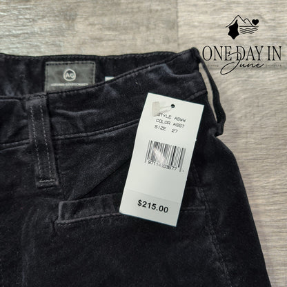 AG Adriano Goldschmied Quinne High Rise Kick Flare Velvet Jeans NWT Size 4 (27)