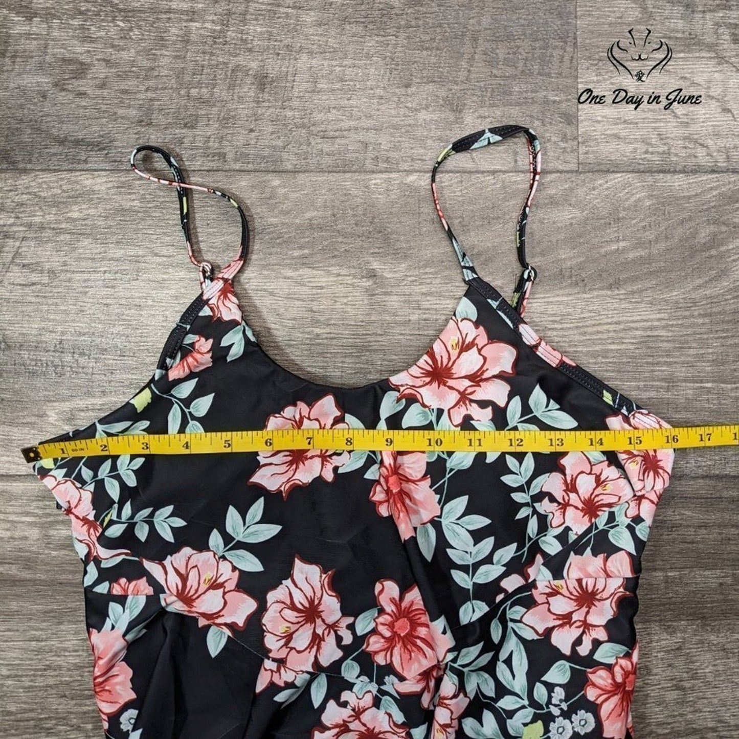 Zando Ruffle Flounce One Piece Swimsuit Size 10-12 XL