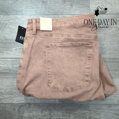 Kut from the Kloth Plus Size High Rise Rsse Ankle Straight Leg Jeans Size 24W