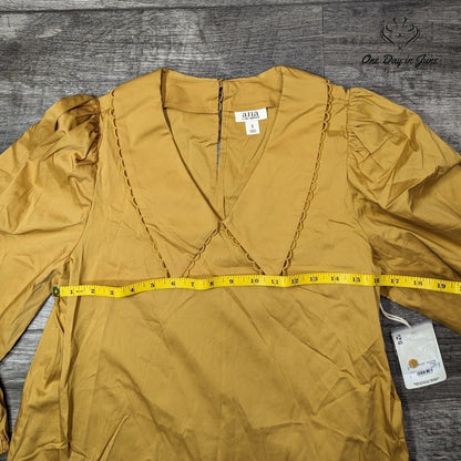 A.n.a V Neck Collar Long Sleeve Top Size S