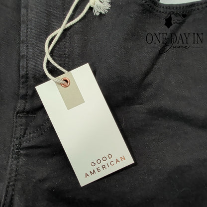 Good American Good Legs Crop Skinny Jeans Black NWT Size 2 (26)