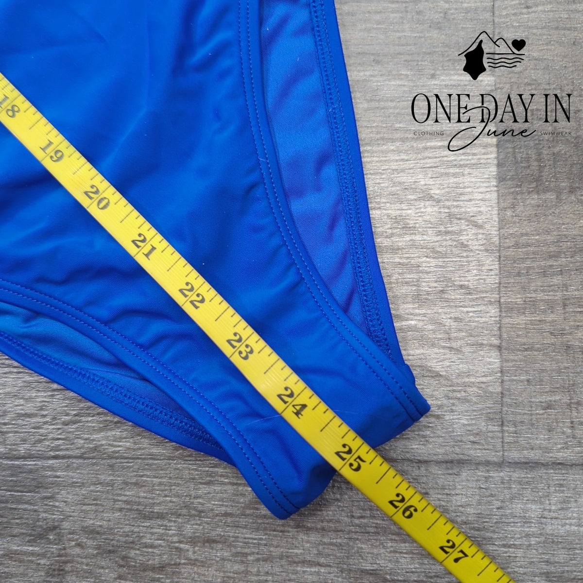 Relleciga Cheeky High Cut One Piece Swimsuit Royal Blue NWT Size S