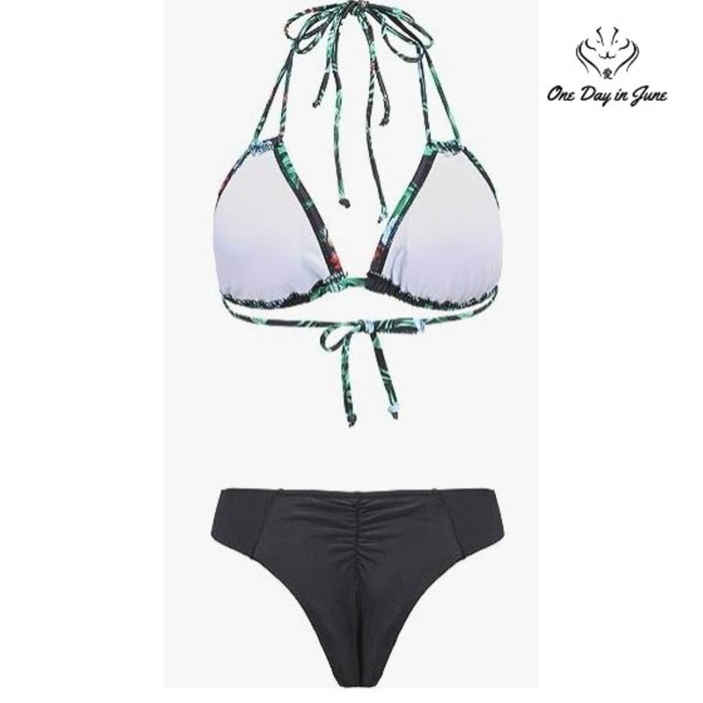 SSLR Halter Triangle Bikini Swimsuit Size M