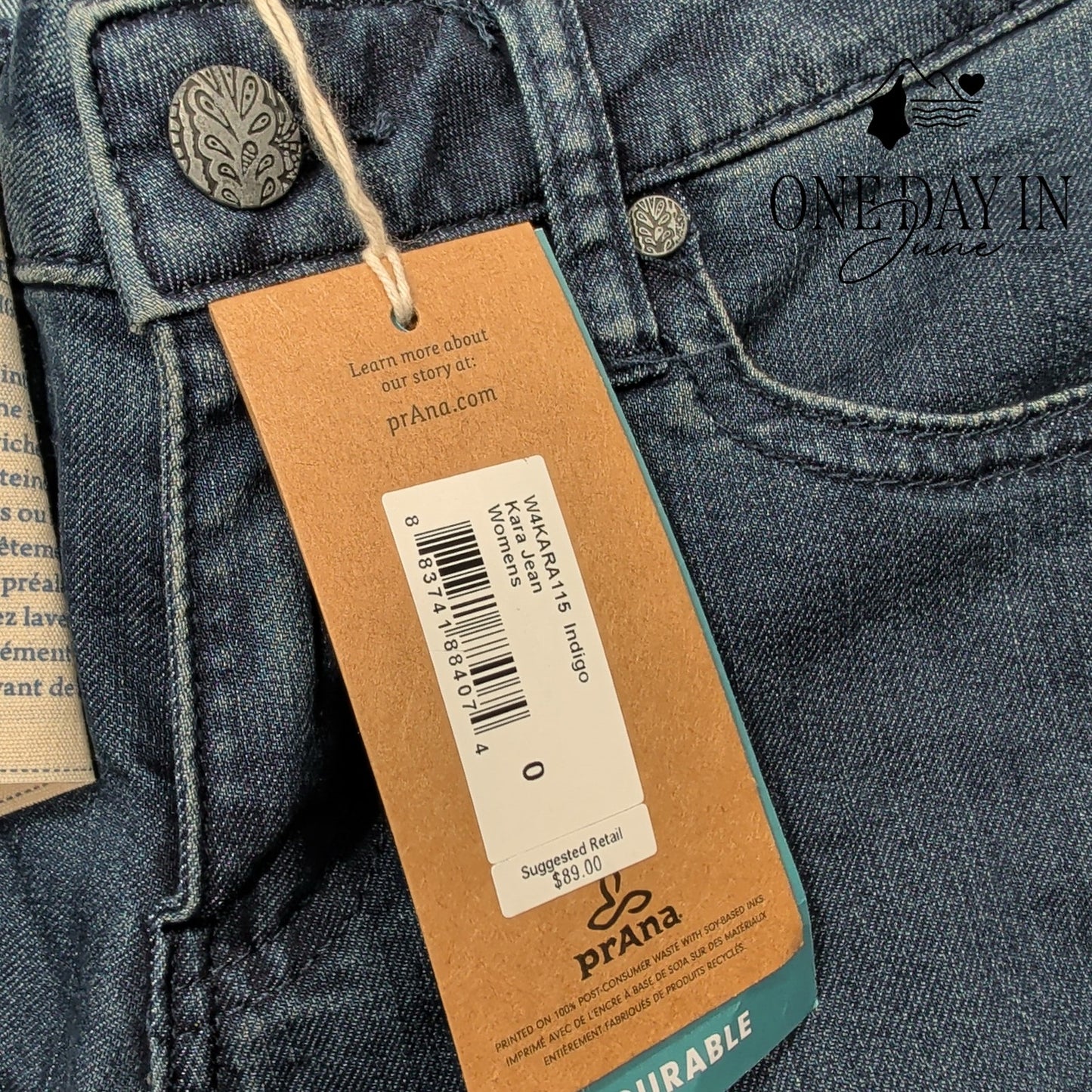 PrAna Low Rise Kara Straight Leg Jeans Size 0