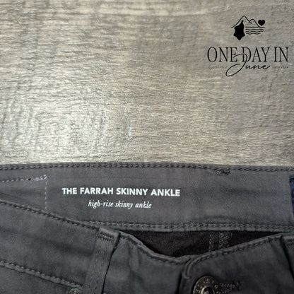 AG Adriano Goldschmied Farrah High Rise Skinny Ankle Jeans Gray NWT Size 4 (27)
