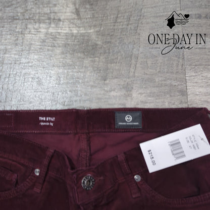 Adriano Goldschmied The Stilt Cigarette Leg Corduroy Pants Size 27 (4)