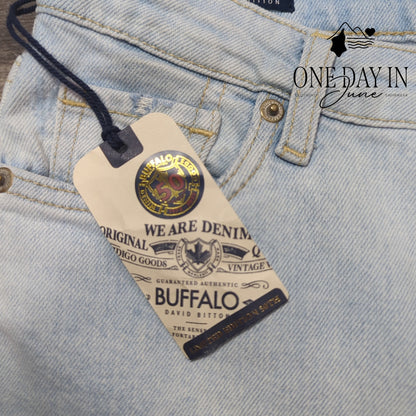 Buffalo David Bitton Jayden High Rise Straight Raw Hem Jeans NWT Size 0 (25)