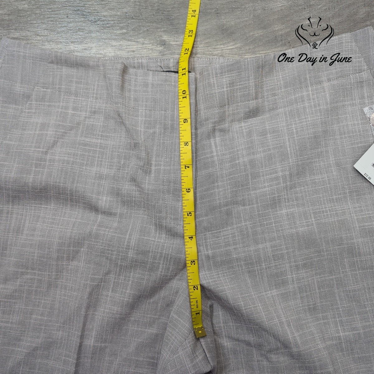 Madison Studio Dress Pants Gray Oyster Pink Straight Leg NWT Size 12