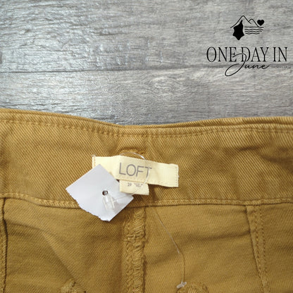 Loft Petite Belted Capri Jeans Size 2P