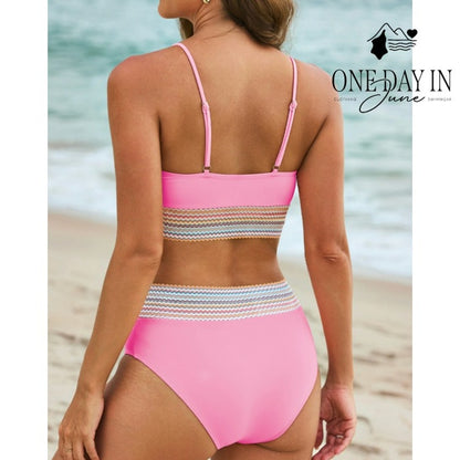 Blooming Jelly Crop Bikini Swimsuit Size M