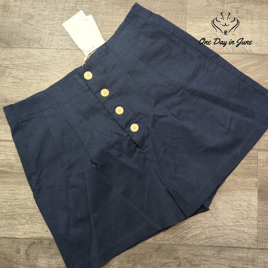 Comune High Waist Button Front Shorts Size L