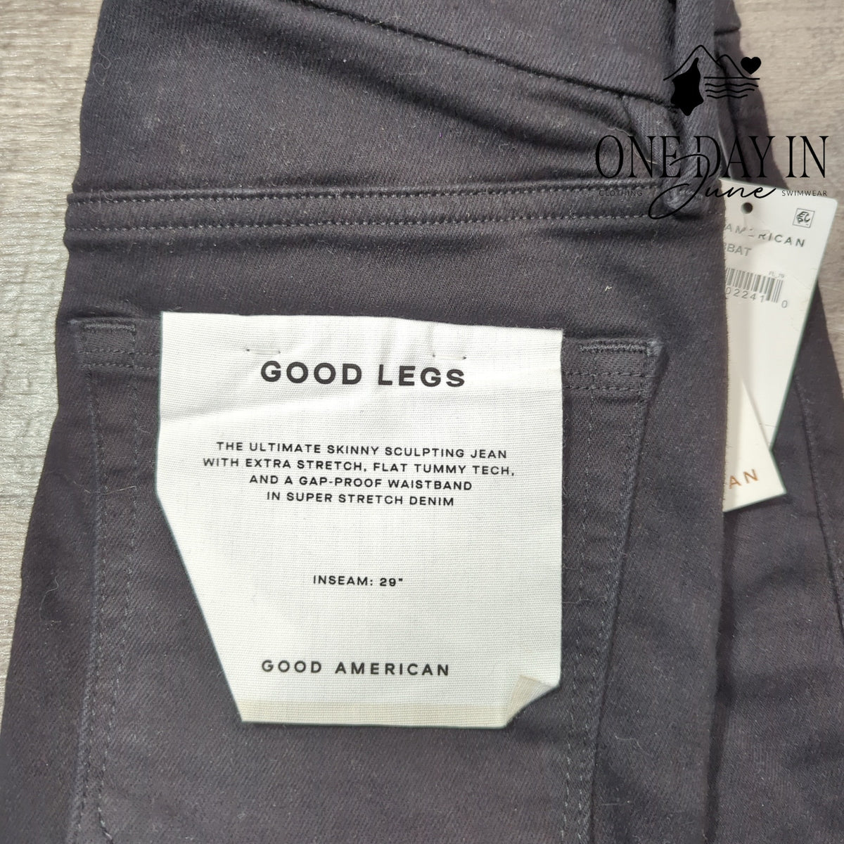 Good American Always Fits Good Legs Skinny Jeans Black NWT $155 Size 6