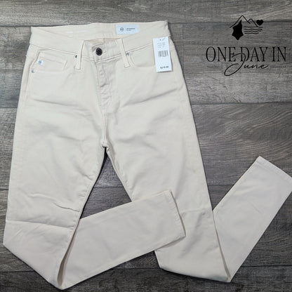 AG Adriano Goldschmied Farrah High Rise Skinny Jeans Cream Stretch NWT Size 4